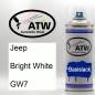 Preview: Jeep, Bright White, GW7: 400ml Sprühdose, von ATW Autoteile West.